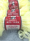 Vtg Aunt Lydia s Heavy Rug Yarn Yellow Lot 4 Skeins 70 Yards Crochet Knitting