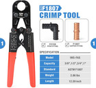 Icrimp Pex Crimping Tool Kit For 3 8 Inch  1 2 Inch  3 4 Inch  1 Inch Pex Copper