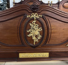 Pair Of Antique French  Louis Xvi Carved Mahogany Gilt Ormolu Twin Beds W  Rails