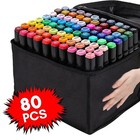 80 Colors Art Drawing Markers Set For Kids Adults Dual Tip Alcohol Markers Anm
