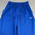 Nike Pants Mens 2xl Xxl Blue Swoosh Dri Fit Stretch Drawstring Zipped Ankle