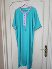 Kaftan Gandoura Moroccan Maxi Cotton Embroidery Womens Casual Eid Gift One Size