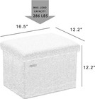 Ottoman With Storage Foot Rest Stool  Small Folding Footrest  Tufted Square Cube