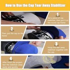 Tearaway Embroidery Stabilizer Backing For Caps And Hats - 4  X 8  125 Precut Sh