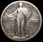 1919 Standing Liberty Quarter- Choice Vf   Free Shipping- Smh-322