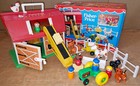 Vintage Fisher-price Little People  910 Play Family Red Variant Farm Barn W box