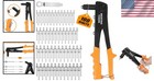 Durable Rivet Gun Complete With 100 Rivets  Ideal For Metal And Leather Projects