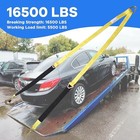 V-bridle Tow Strap 2  X 6  With Snap Hooks  5500lbs Load Limit Recovery Tow 