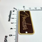 Fender Spaghetti Logo For Tweed Case Badge Custom Made Brown gold Aluminum