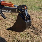 Titan Attachments 8  Front Hoe   Backhoe Bucket  Carbon Steel Teeth