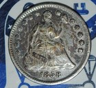 1858 Seated Liberty Half Dime    t531