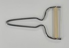 Vtg 1970s Wire Cheese Slicer Retro Kitchen Tool Tan Plastic Roller Metal Handle