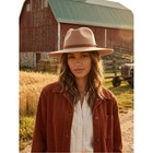 Patina The Aria Tan Wool Fedora Western Hat Handcrafted Wide Brim S