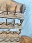 Vintage Wooden Spool Bobbin Wall Hanging Organizer Sewing Thread Rack Usa Peg