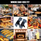 Welding Protective Gloves Fireproof Heat Resistant Bbq Grill Oven Leather Mitts