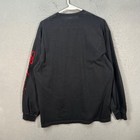 Vintage Budweiser Beer Camo Logo Black Long Sleeve T Shirt Size Large