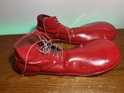 Vintage Custom Hand Made Clown Circus Fair Amusement Party Shoes Red Large Rare
