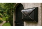 Nach Black Envelope Mailbox Wall Mount  12 5x5x10 Inch For Ouside  Waterproof