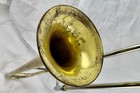 Vintage Musical Instrument Getzen Elkhorn Wis Trombone In Case Kt Series