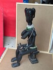 Monumental Vintage Akan ashanti Queen Mother Maternity Figure On Stool  24  