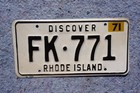 1971 Rhode Island License Plate