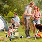 Homasis Folding Shopping Cart Utility Trolley Portable For Grocery Laundry