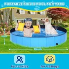 Foldable Dog Pool39  Collapsible Dog Kids Swimming Pool For Backyard Portable   