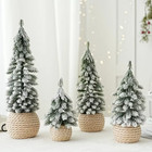 1pcs Pe Flocked Mini Christmas Tree Decor Desktop Tabletop Party Decoration For 