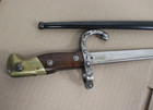M1874 France Gras Sword Type Bayonet W original Metal Scabbard