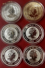 Lot Of 6 1 Oz  999 Silver 2020 Australia Silver Dollars Brumbi Horse Snow Lions