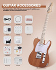 Leo Jaymz Diy Tl Style Electric Guitar Kit With Mahogany Body And Maple Neck