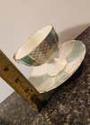 Antique Napcoware Japan Cup And Saucer Set - Mint Green   White With Gold Trim