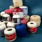 Huge Lot Of Mercerized Crochet Thread Cotton Skeins Most New  Mix Colors