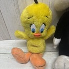 Vintage 10 tweety Bird And Sylvester Plush Warner Bros Mighty Star Looney Tunes