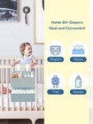 Hanging Diaper Organizer For Bassinet crib playpen playard     Hold 80  Diapers   