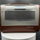 Vintage Rca Victor Portable Tube Radio Model 7-bx-6j Brown Faux Leather Mcm