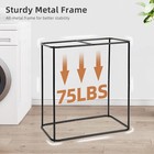 Double Laundry Hamper  136l Laundry Sorter And Removable Bags  Clothes Hamper