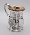 Stunning Victorian Sterling Silver Half Pint Tankard Birmingham 1858
