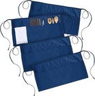 Utopia Wear 4 Pack Server Apron With 3 Pockets  Waist Apron For Waiter Waitress