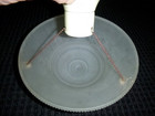 Nos Vtg 1940s Frosted White Glass Semi Flush Ceiling Light Floral Motif 3 Chains