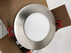 4pk Commercial Electric Ultra Slim 4 In  Color Select Recessed Led Kit Nickel