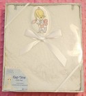 Vintage Baby Girl Pink Comb   Brush   White Shawl  blanket  Precious Moments