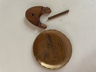 Vtg Wendell August Forge Handmade Plate Bronze 4 1 4    With Stand Ducks