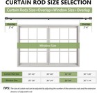 Adjustable Curtain Rod 30   90 Inch Heavy Duty Iron Black For Windows