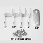 Offset Canvas Clips For Picture Framing Assorted Small Sizes  10 Each Silver 