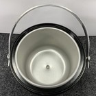 Vintage Kromex Aluminum Ice Bucket Black Band Mid Century Barware 10  Lid