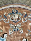 Antique Chinese Embroidered Circular Framed Silk 19 5x19 5