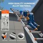 Telescoping Ladder A Frame Compact Aluminum Extension Ladder Multi-function