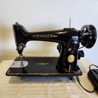 Superb 1951 Singer Sewing Machine 201k 201 Full Test Sews A1 Scrolled Faceplate
