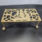 19th Century Victorian Trivet  Brass  Bronze  Galeon Ship Design  Claw Foot Legs